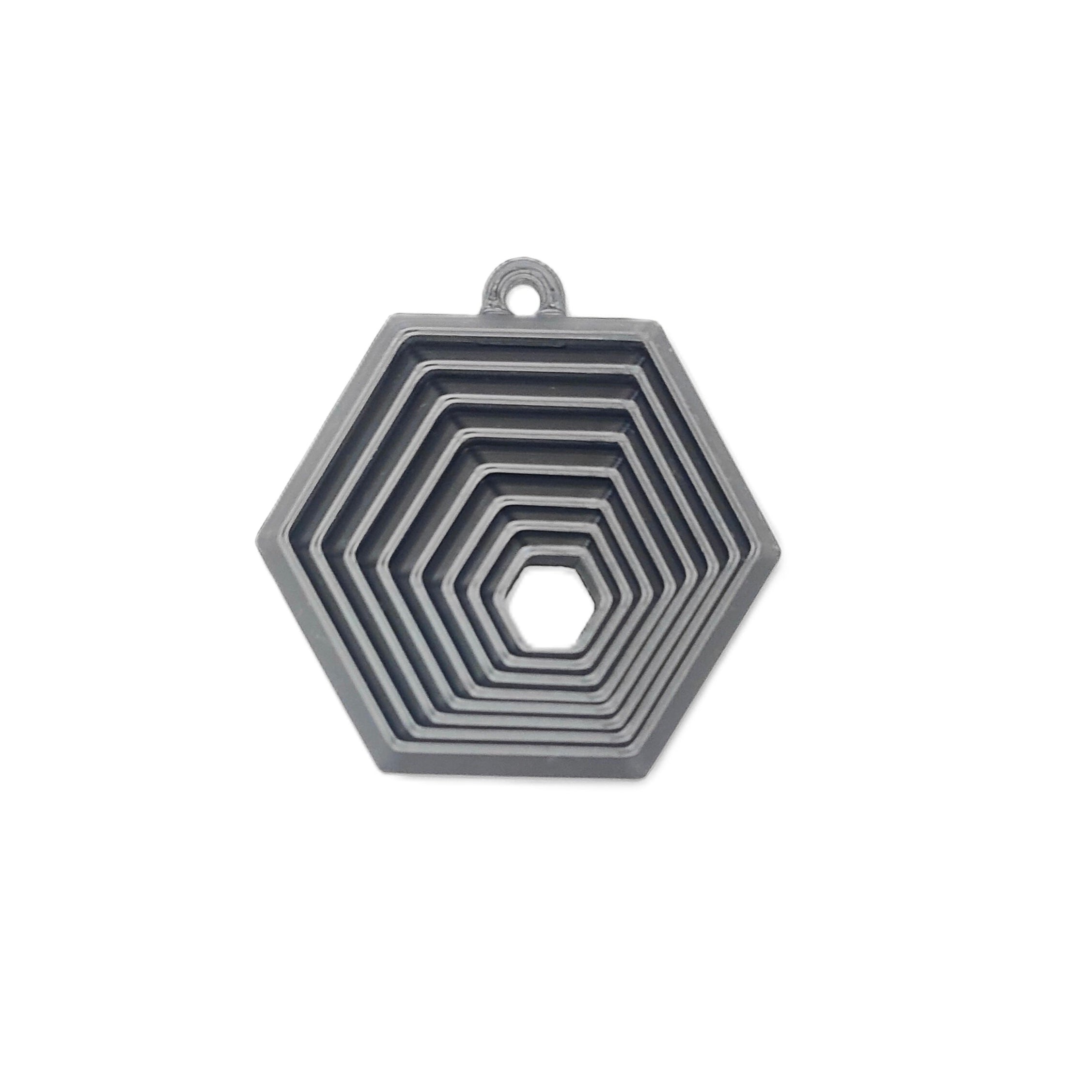 Brelok Hexagon Czarny