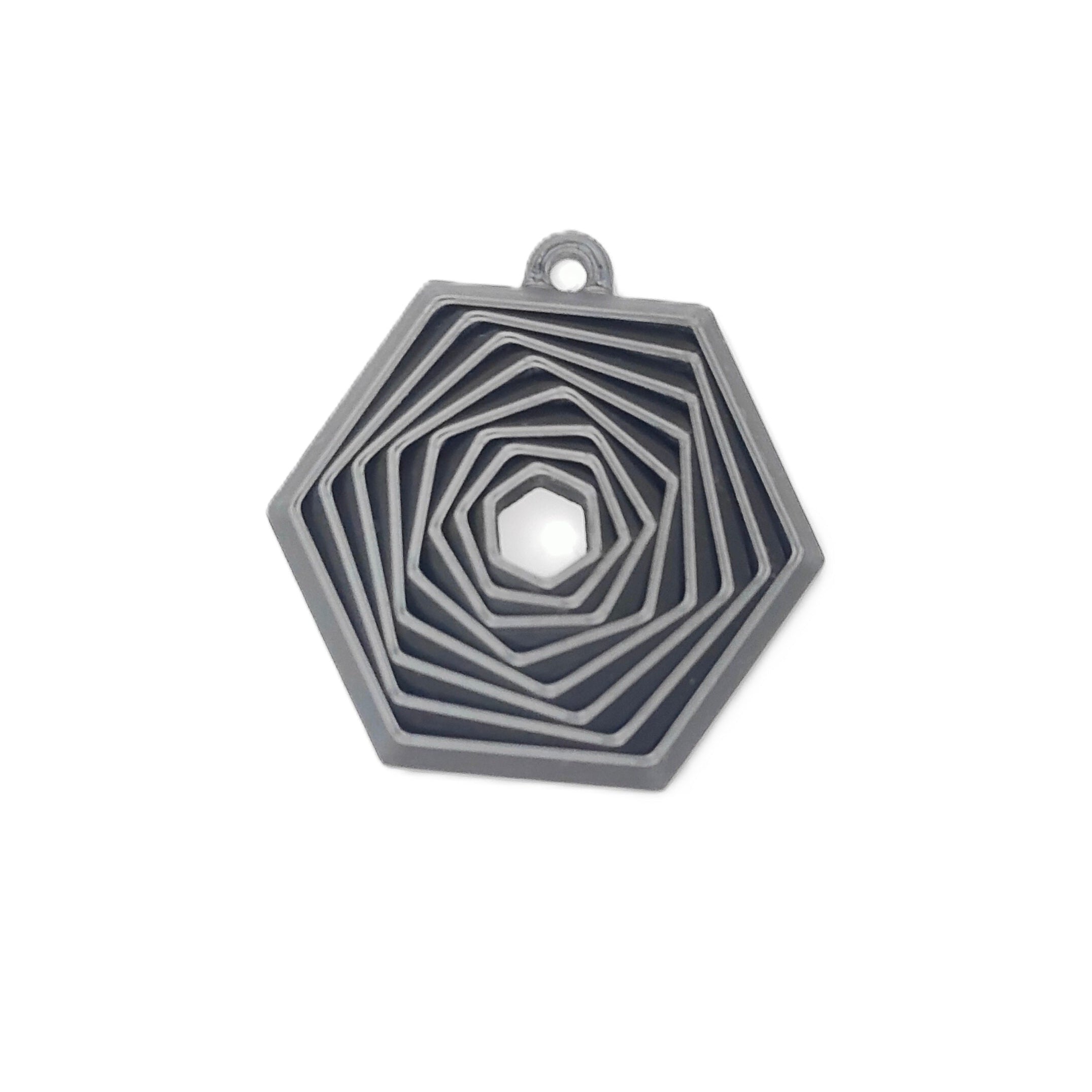 Brelok Hexagon Czarny