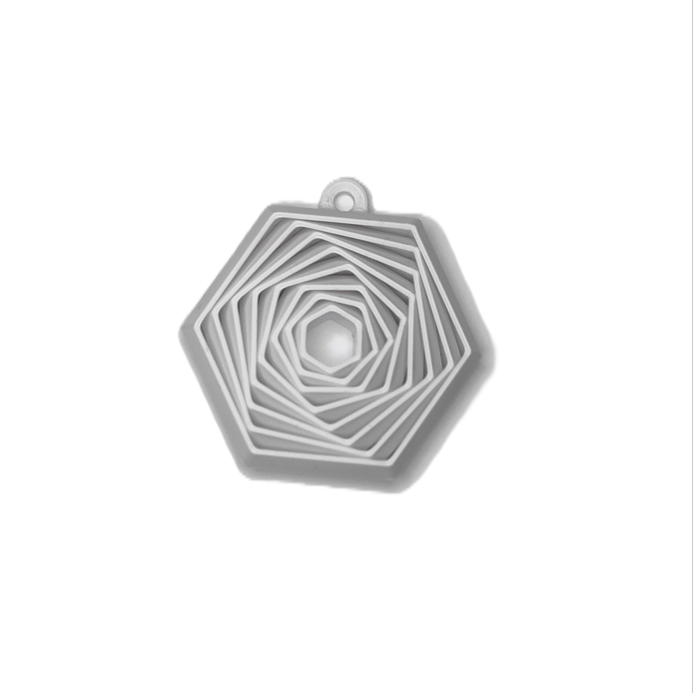 Brelok Hexagon Biały